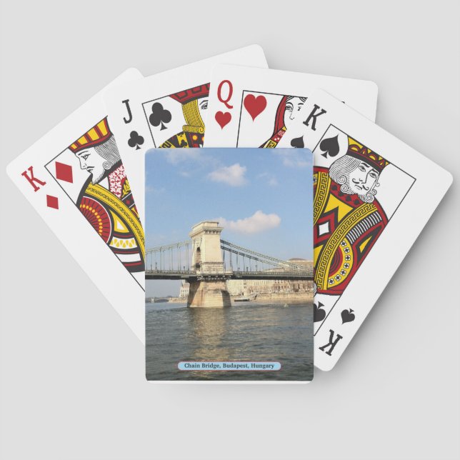 Chain Bridge, Budapest, Hungary Poker Cards (Back)