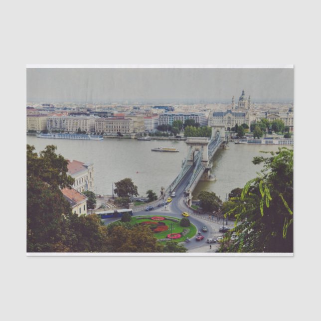Chain bridge, Budapest Tissue Paper (Front)