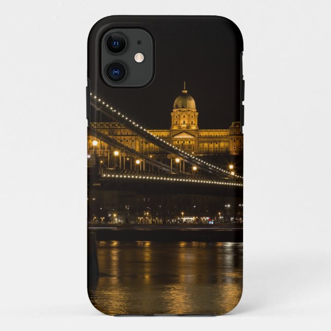 Chain Bridge with Buda Castle Hungary Budapest Case-Mate iPhone Case (Back)