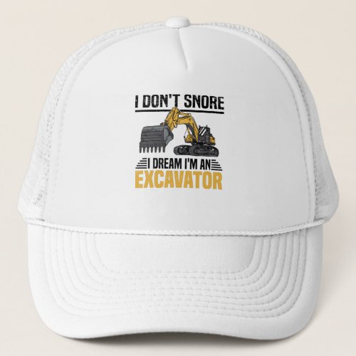 Chain Excavator Excavator Apology Construction Trucker Hat