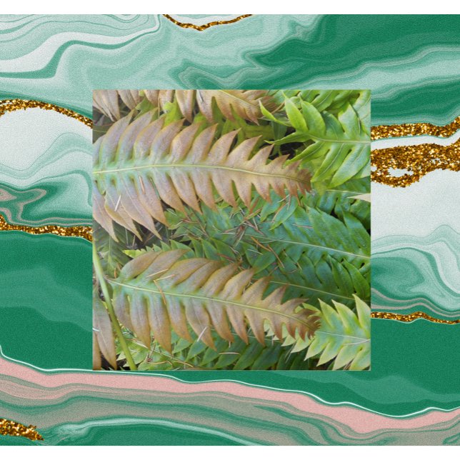 Chain Fern Fronds Floral Tile (In Situ)