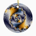 Chain Fractal Art Ceramic Ornament