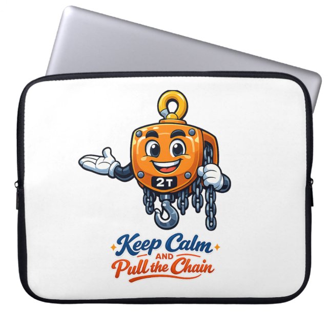 Chain Hoist Mascot Keep Calm Laptop Sleeve (Front)