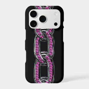 Chain Link Bling iPhone Case   Y2K Chrome