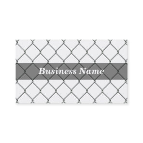 Chain Link Fence Against White BG Business Card