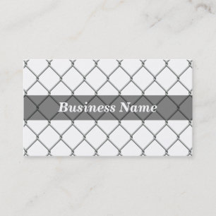 Chain Link Fence Against White BG Business Card