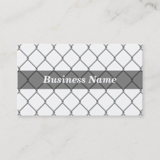Chain Link Fence Against White BG Business Card