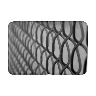 Chain link fence bathroom mat