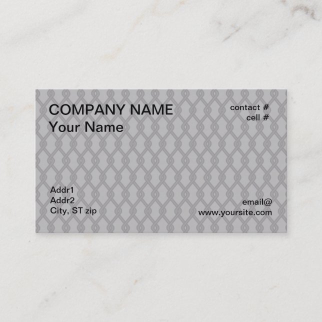 Chain link fence business card (Front)