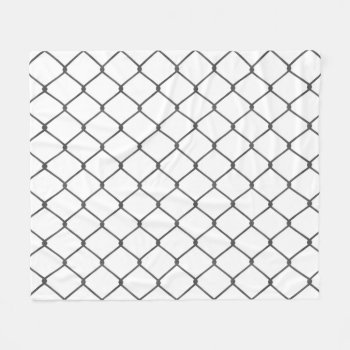 Chain Link Fence Fleece Blanket by expressivetees at Zazzle