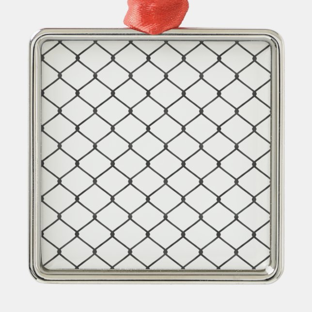 Chain Link Fence Metal Ornament (Front)