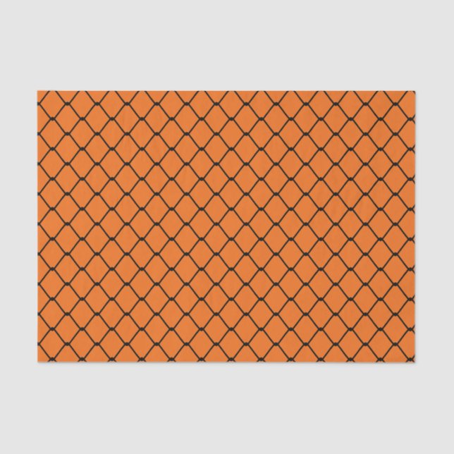 Chain Link Fence on Orange Tissue Paper (Front)