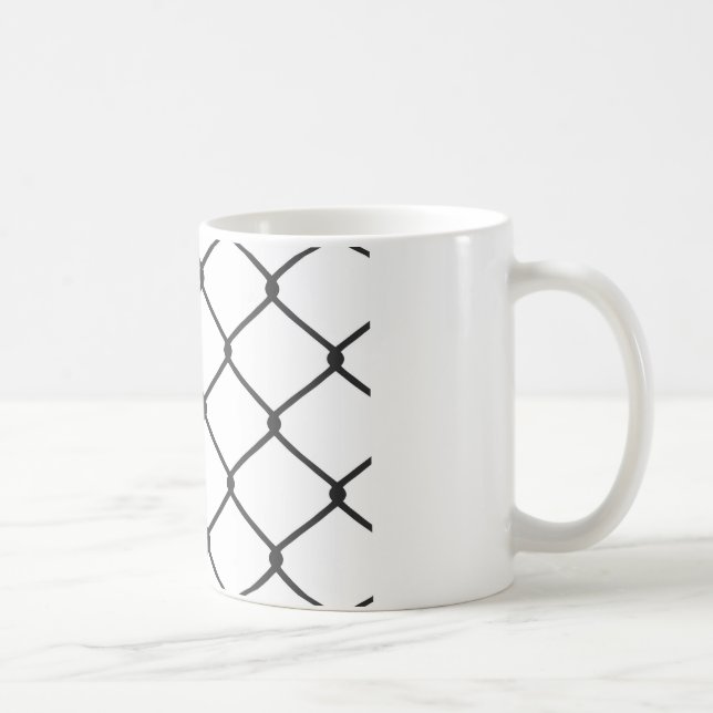 Chain Link Fence Pattern Coffee Mug (Right)
