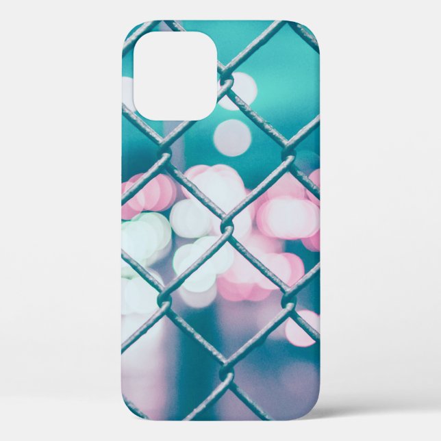 CHAIN LINK FENCE WITH BOKEH LIGHTS Case-Mate iPhone CASE (Back)