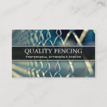 Chain Link Fencing / Fence Photo Business Card at Zazzle