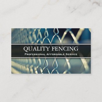 Chain Link Fencing / Fence Photo Business Card by ImageAustralia at Zazzle
