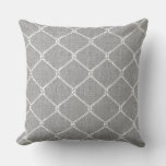 Chain Link Park – Urban Grey &amp; White Skate Pattern Throw Pillow