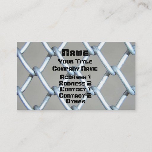 Customizable Chain Link & Screwed Business Card Templates