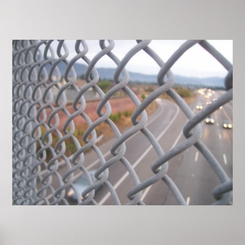 Chain linked fence poster