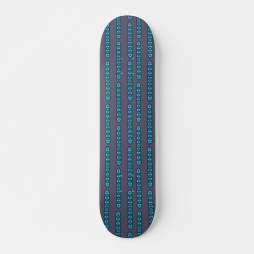 Chain Linked Modern Blue Ovals Skateboard