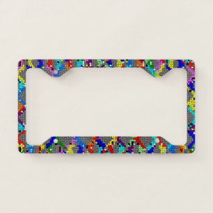 Chain Linked Stained Glass License Plate Frame