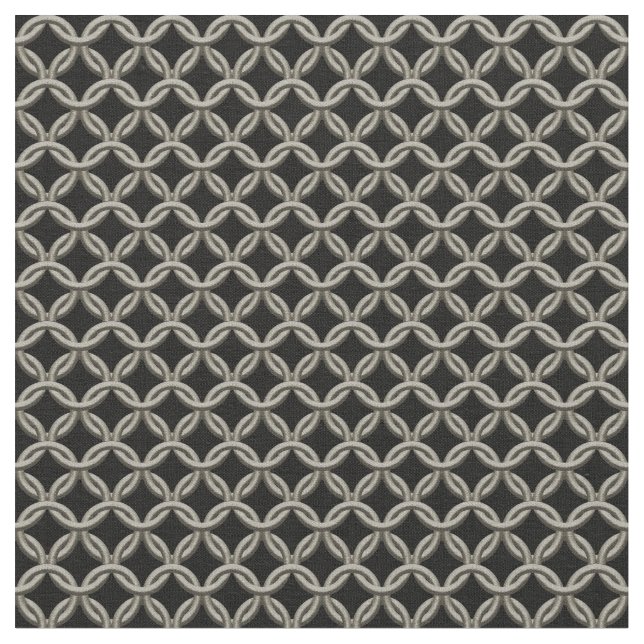 Chain mail interlocked ring mail armor fabric (Close Up)
