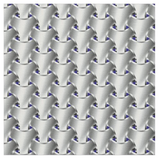 Chain Mail on Blue Fabric