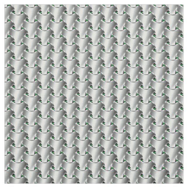Chain Mail on Green Fabric (Swatch)