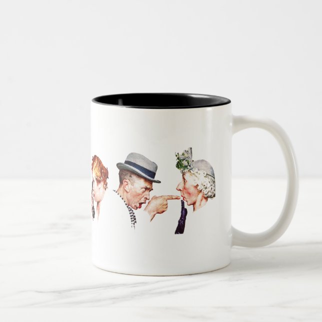 Chain of Gossip 3 Two-Tone Coffee Mug (Right)