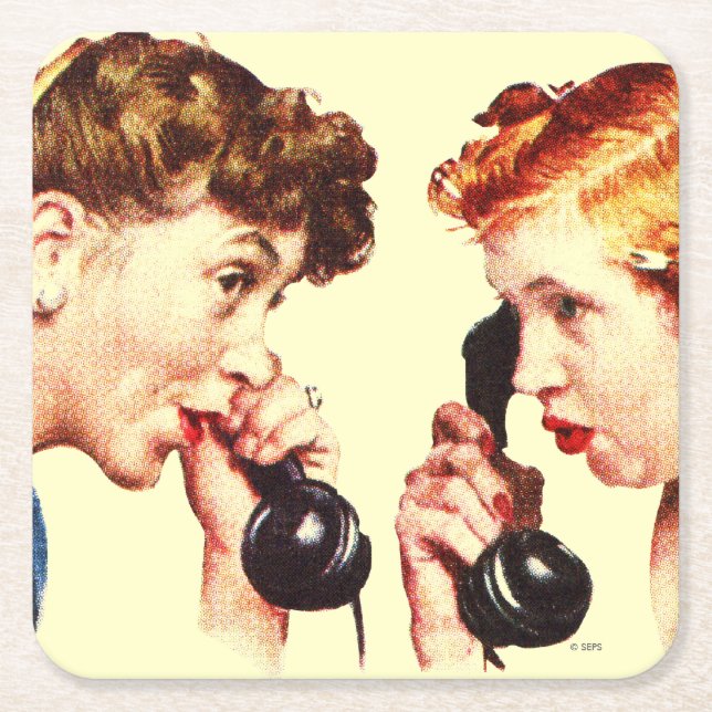 Chain of Gossip Square Paper Coaster (Front)