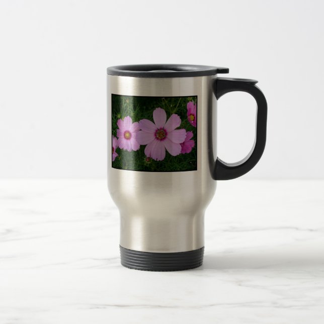 Chain of Pink Cosmos Travel Mug (Right)