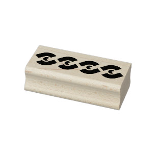 Chain pattern border silhouette art stamp