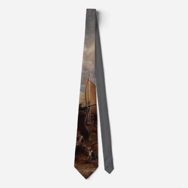 Chain Pier in Brighton by John Constable Neck Tie (Front)