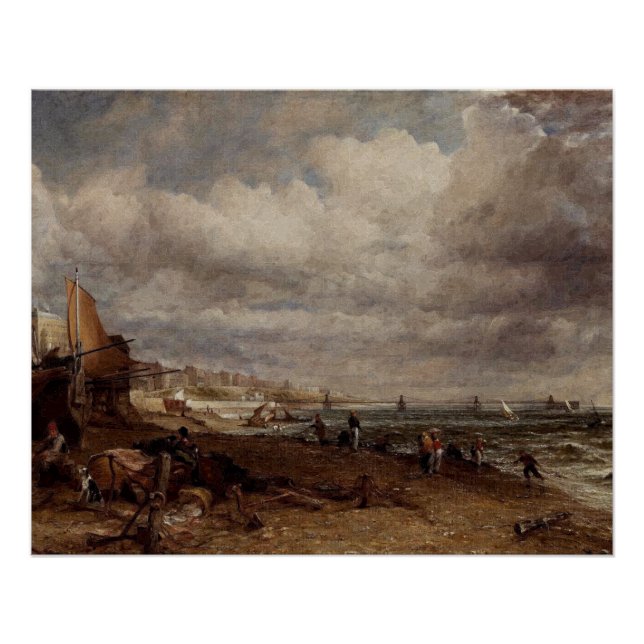 Chain Pier in Brighton by John Constable Poster (Front)