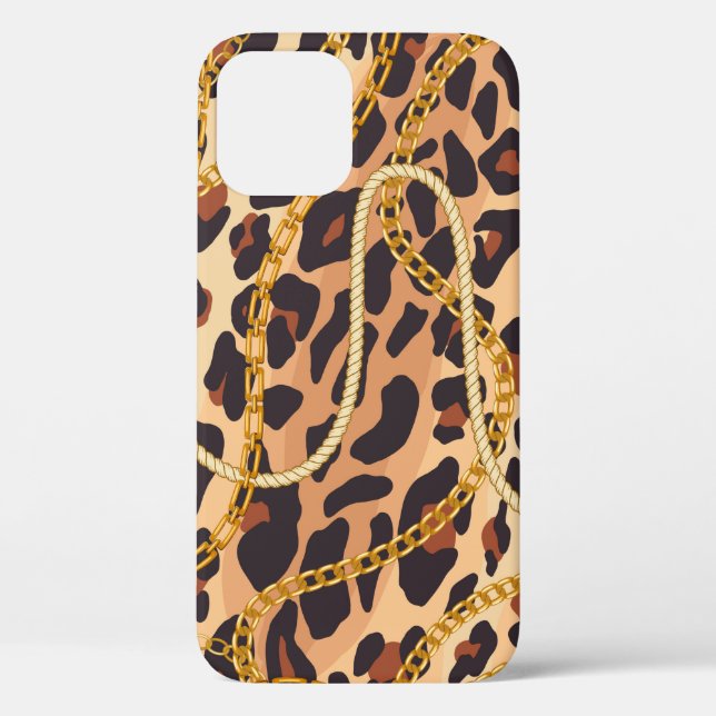 Chain seamless pattern. Animal print. Baroque tren Case-Mate iPhone Case (Back)