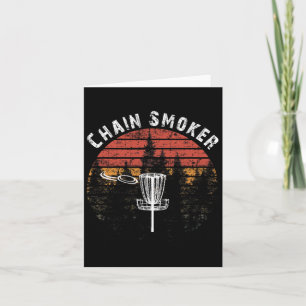 Chain Smoker Funny Disc Golf Frisbee Golfer Vintag Card