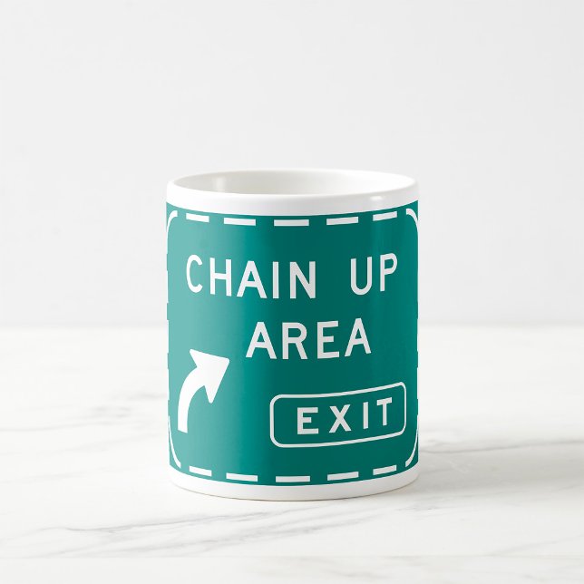 Chain Up Area Exit Sign Coffee Mug (Creator Uploaded)
