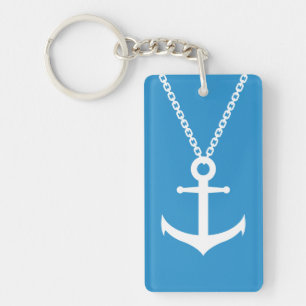 Chained anchor keychain