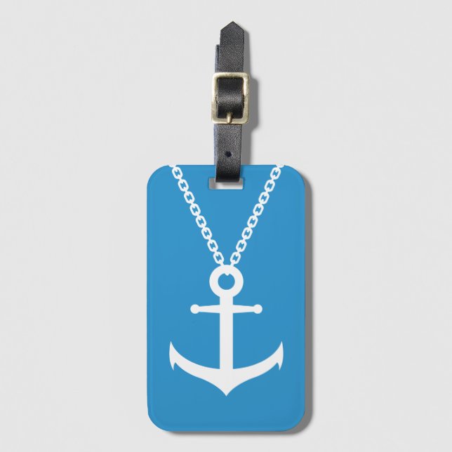 Chained anchor luggage tag (Front Vertical)