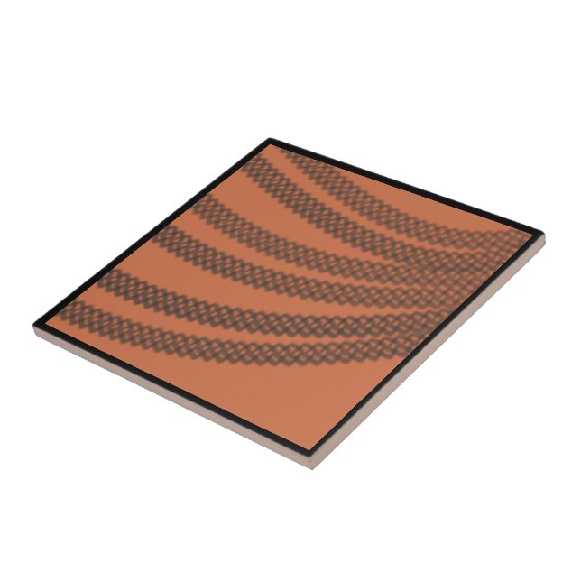 Chained Link Fuzz Gray On Copper Pattern Ceramic Tile (Side)