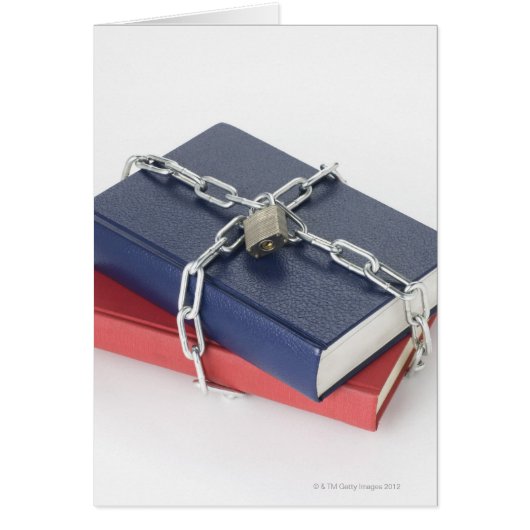 Chained stack of books cards (Front)