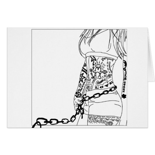 Chained to a bad girl cards (Front Horizontal)