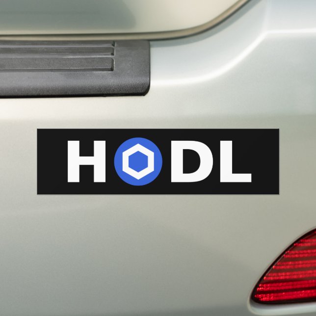 Chainlink (LINK) HODL Bumper Sticker (On Car)