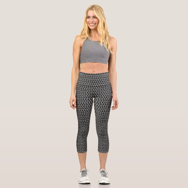 Chainmail Medieval Armor Capri Leggings (Front)