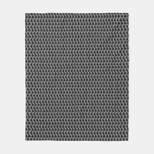 Chainmail Medieval Armor Fleece Blanket (Front)