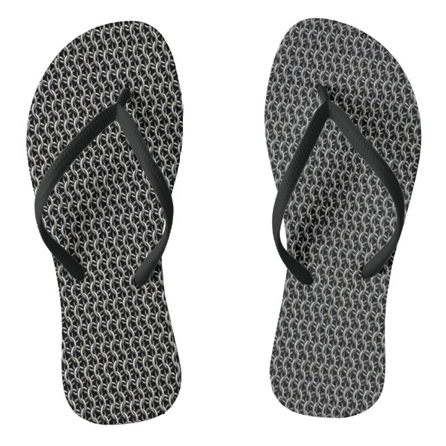 Chainmail Medieval Armor Flip Flops (Footbed)