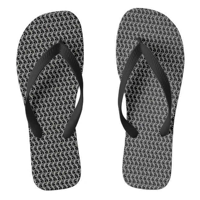 Chainmail Medieval Armor Flip Flops (Footbed)