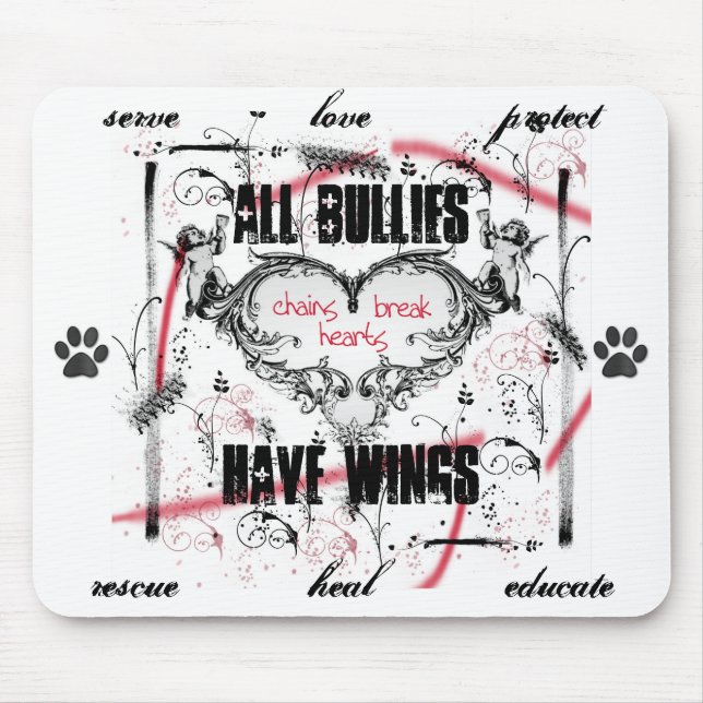 chains break hearts by all bullies have wings(TM) Mouse Pad (Front)