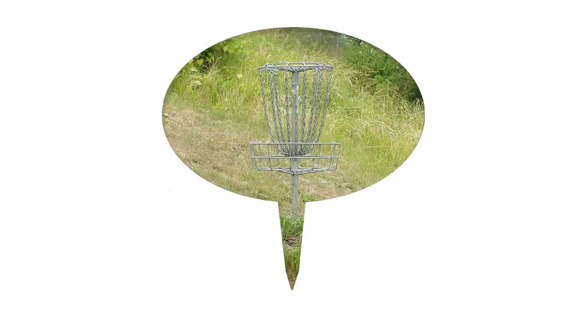 Chains of A Disc Golf Basket Cake Topper Zazzle