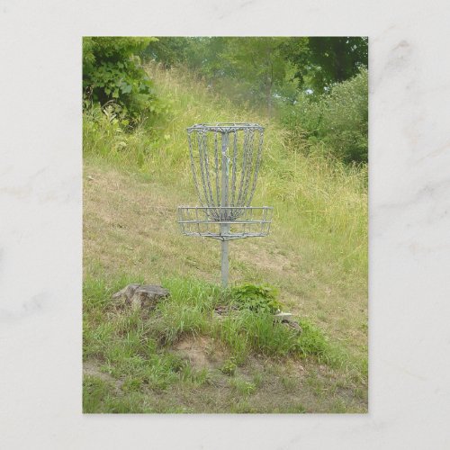 Chains of A Disc Golf Basket Postcard